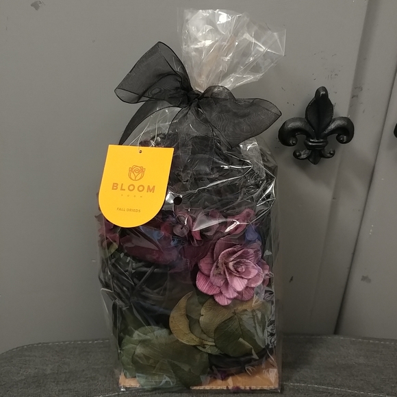 Bloom Room Bowl Filler Ball & Dried Floral Plum Purple Black Green Home Decor - Picture 8 of 12